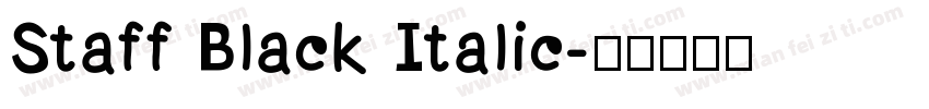 Staff Black Italic字体转换